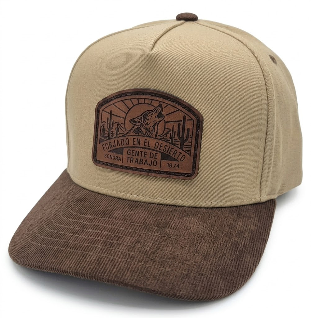 Gorra cerrada cafe/beige- Forjado Sonora