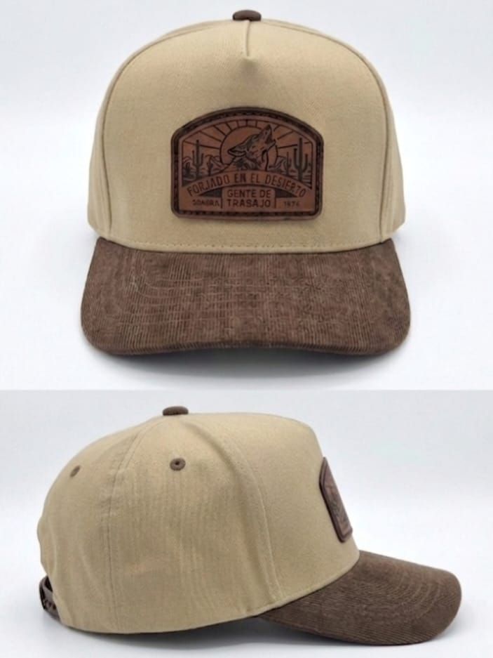 Gorra cerrada cafe/beige- Forjado Sonora